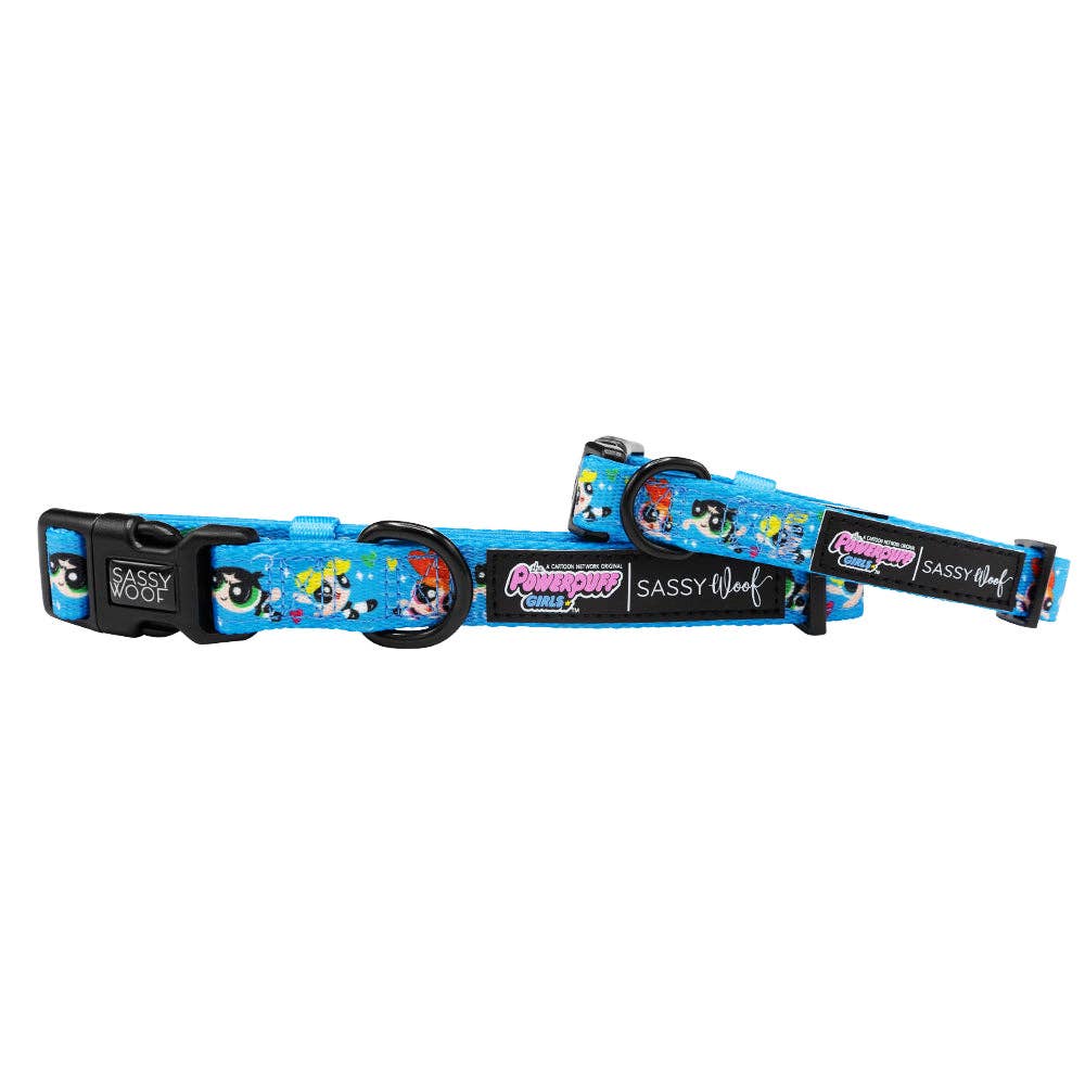 SASSY WOOF - Dog Collar - The Powerpuff Girls™ (Blue): XSmall